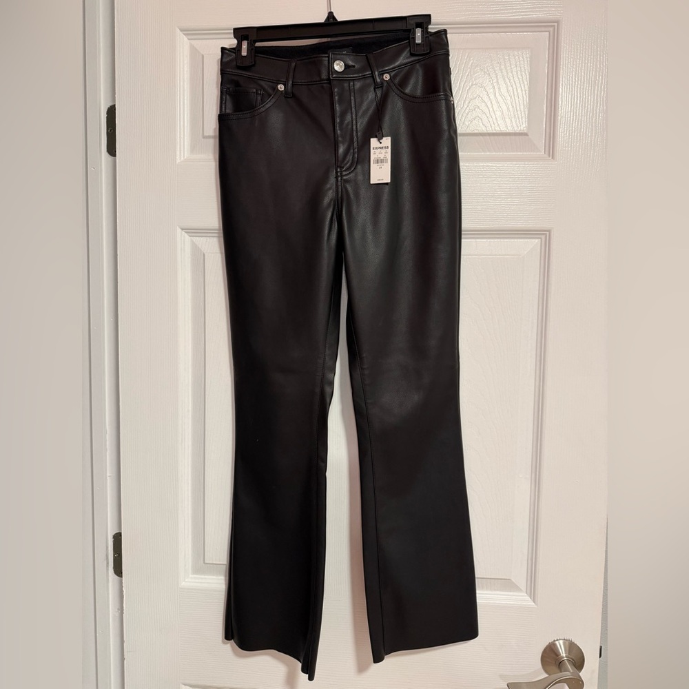 Black Faux Leather Pants